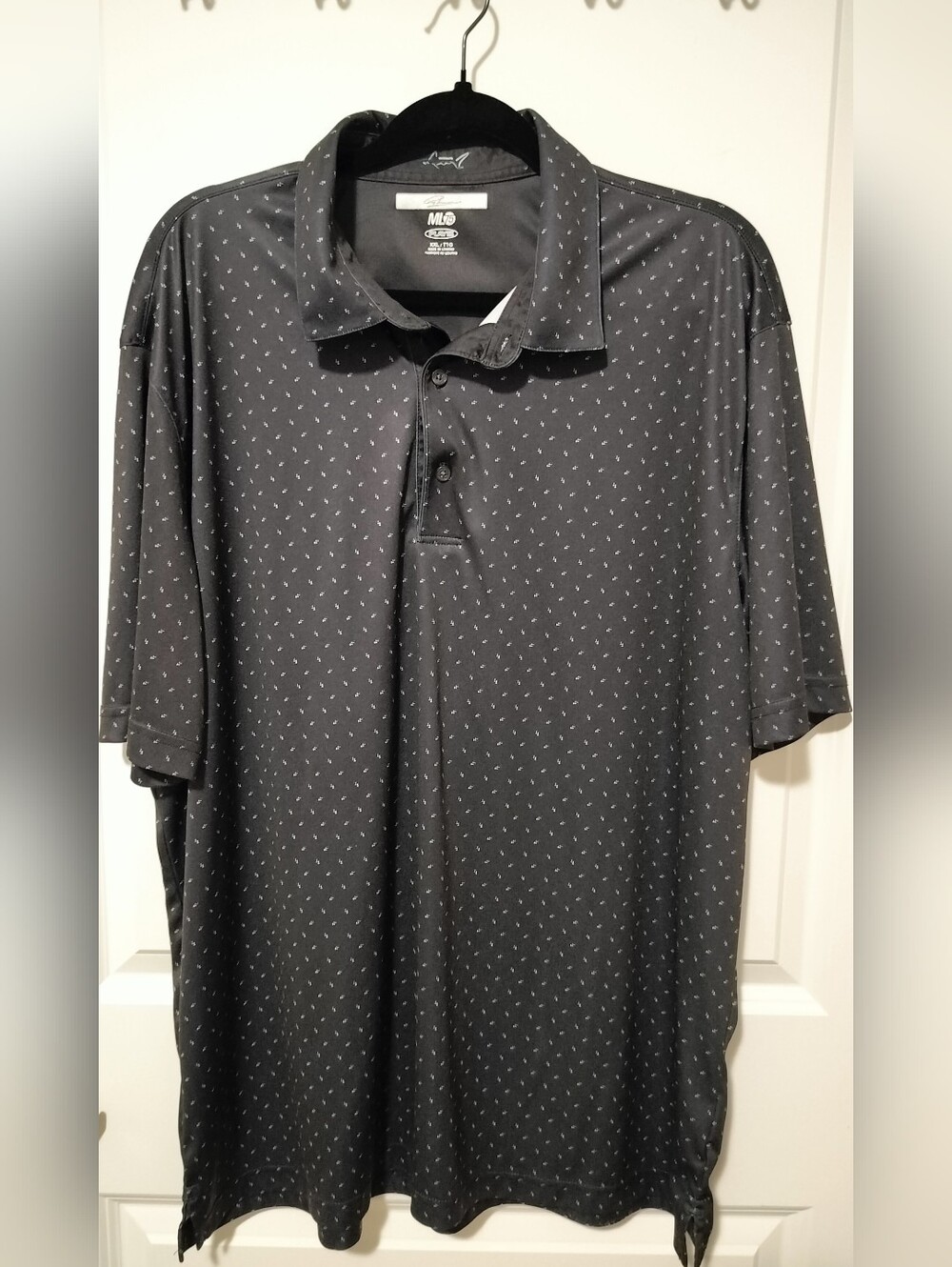 Greg Norman Men's XXL ML75 Performance Golf Polo Shirt Black